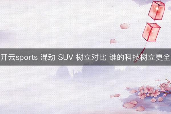 开云sports 混动 SUV 树立对比 谁的科技树立更全